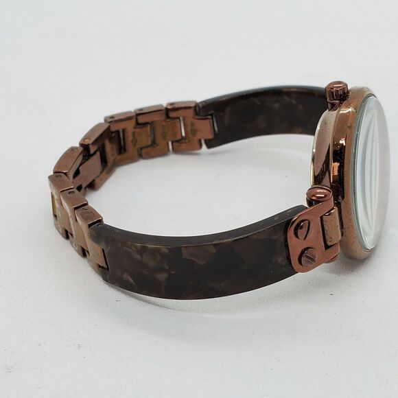 Anne Klein Women's Watch 28MM Case Brown Dial Bracelet 5.5" New Battery - Picture 8 of 10